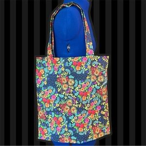 Colorful Handmade Floral Women's Tote Bag